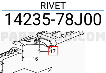 Suzuki 1423578J00 RIVET