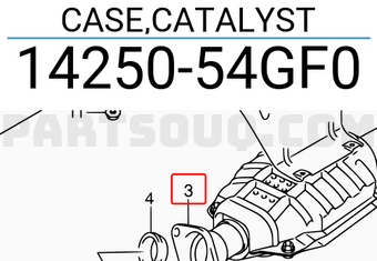 Suzuki 1425054GF0 CASE,CATALYST