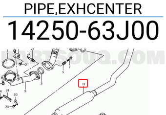 Suzuki 1425063J00 PIPE,EXHCENTER