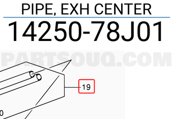 Suzuki 1425078J01 PIPE, EXH CENTER