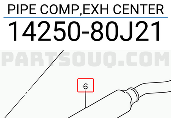 Suzuki 1425080J21 PIPE COMP,EXH CENTER