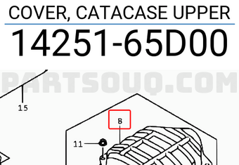 Suzuki 1425165D00 COVER, CATACASE UPPER