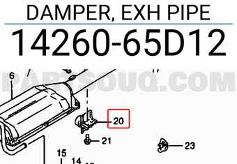 Suzuki 1426065D12 DAMPER, EXH PIPE