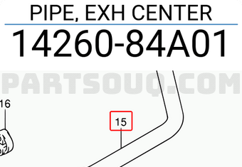 Suzuki 1426084A01 PIPE, EXH CENTER