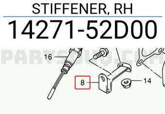 Suzuki 1427152D00 STIFFENER, RH