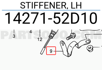 Suzuki 1427152D10 STIFFENER, LH