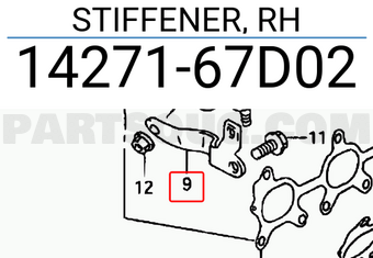 Suzuki 1427167D02 STIFFENER, RH