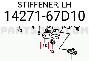 Suzuki 1427167D10 STIFFENER, LH