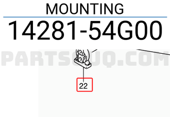 Suzuki 1428154G00 MOUNTING