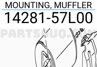 Suzuki 1428157L00 MOUNTING, MUFFLER