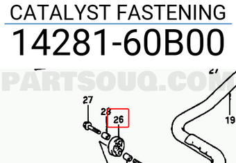 Suzuki 1428160B00 CATALYST FASTENING
