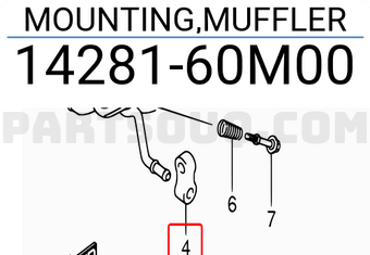 Suzuki 1428160M00 MOUNTING,MUFFLER