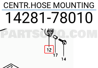 Suzuki 1428178010 CENTR.HOSE MOUNTING