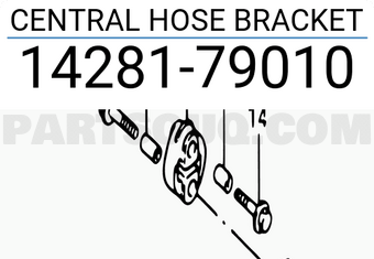 Suzuki 1428179010 CENTRAL HOSE BRACKET