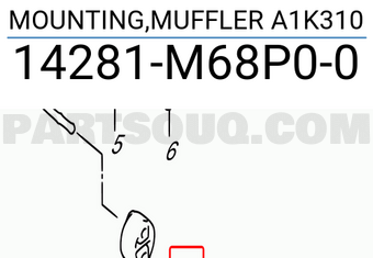Suzuki 14281M68P00 MOUNTING,MUFFLER A1K310