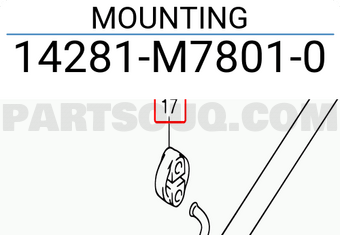 Suzuki 14281M78010 MOUNTING