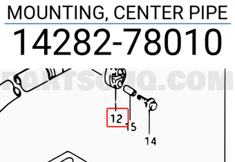 Suzuki 1428278010 MOUNTING, CENTER PIPE