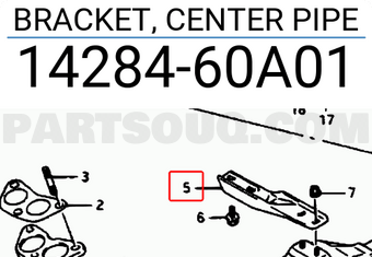 Suzuki 1428460A01 BRACKET, CENTER PIPE