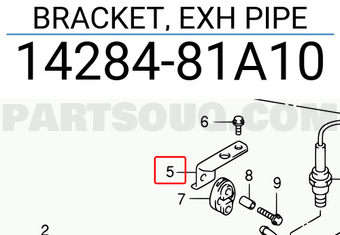 Suzuki 1428481A10 BRACKET, EXH PIPE
