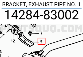 Suzuki 1428483002 BRACKET, EXHAUST PIPE NO. 1
