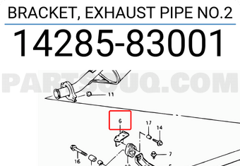 Suzuki 1428583001 BRACKET, EXHAUST PIPE NO.2