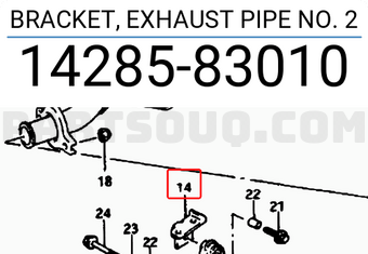 Suzuki 1428583010 BRACKET, EXHAUST PIPE NO. 2