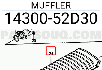 Suzuki 1430052D30 MUFFLER