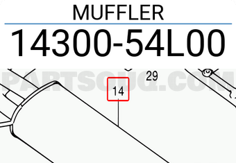 Suzuki 1430054L00 MUFFLER