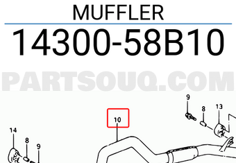 Suzuki 1430058B10 MUFFLER