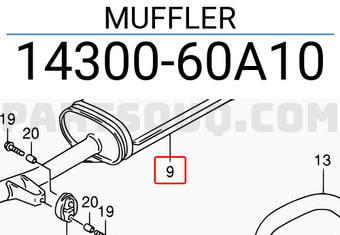 Suzuki 1430060A10 MUFFLER