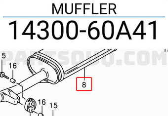 Suzuki 1430060A41 MUFFLER