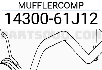 Suzuki 1430061J12 MUFFLERCOMP