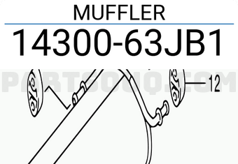 Suzuki 1430063JB1 MUFFLER