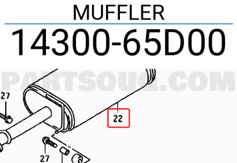 Suzuki 1430065D00 MUFFLER