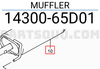 Suzuki 1430065D01 MUFFLER