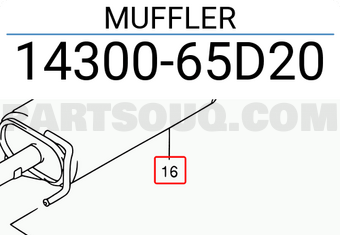 Suzuki 1430065D20 MUFFLER