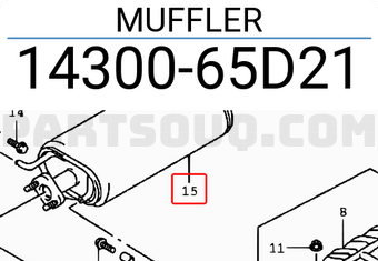 Suzuki 1430065D21 MUFFLER
