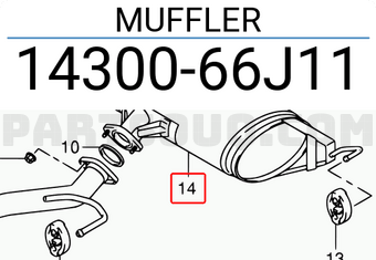 Suzuki 1430066J11 MUFFLER