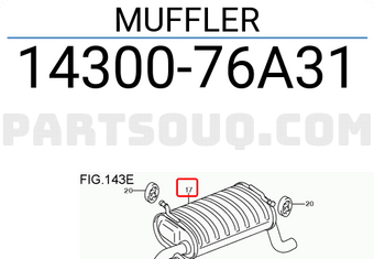 Suzuki 1430076A31 MUFFLER