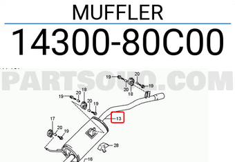 Suzuki 1430080C00 MUFFLER