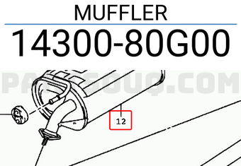 Suzuki 1430080G00 MUFFLER