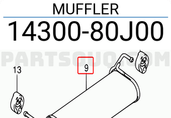 Suzuki 1430080J00 MUFFLER