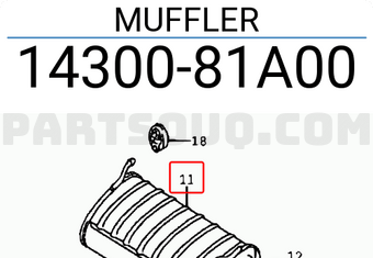 Suzuki 1430081A00 MUFFLER