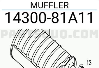 Suzuki 1430081A11 MUFFLER