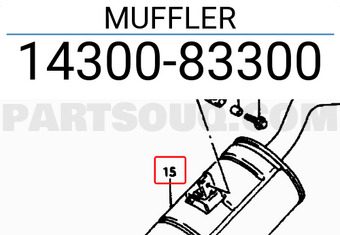 Suzuki 1430083300 MUFFLER