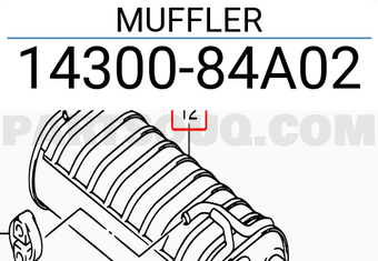 Suzuki 1430084A02 MUFFLER