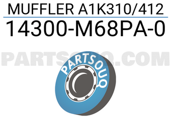 Suzuki 14300M68PA0 MUFFLER A1K310/412