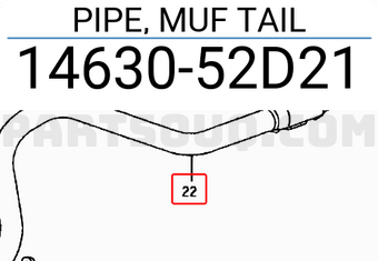 Suzuki 1463052D21 PIPE, MUF TAIL