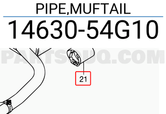 Suzuki 1463054G10 PIPE,MUFTAIL