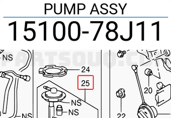 Suzuki 1510078J11 PUMP ASSY